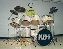 The drum set used by Peter Criss on the Alive tour